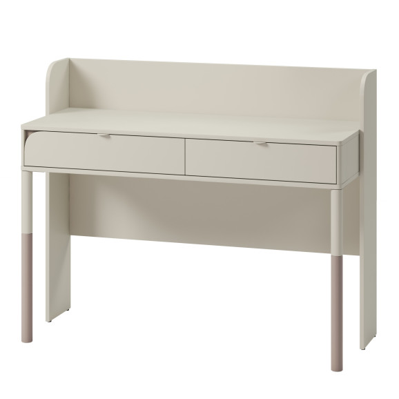 Bureau HARMONY pour ado avec 2 tiroirs couleur Cachemire et Truffe
