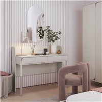 Bureau HARMONY pour ado avec 2 tiroirs couleur Cachemire et Truffe