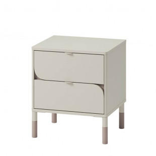 HARMONY - Chevet couleur cachemire / gris truffe