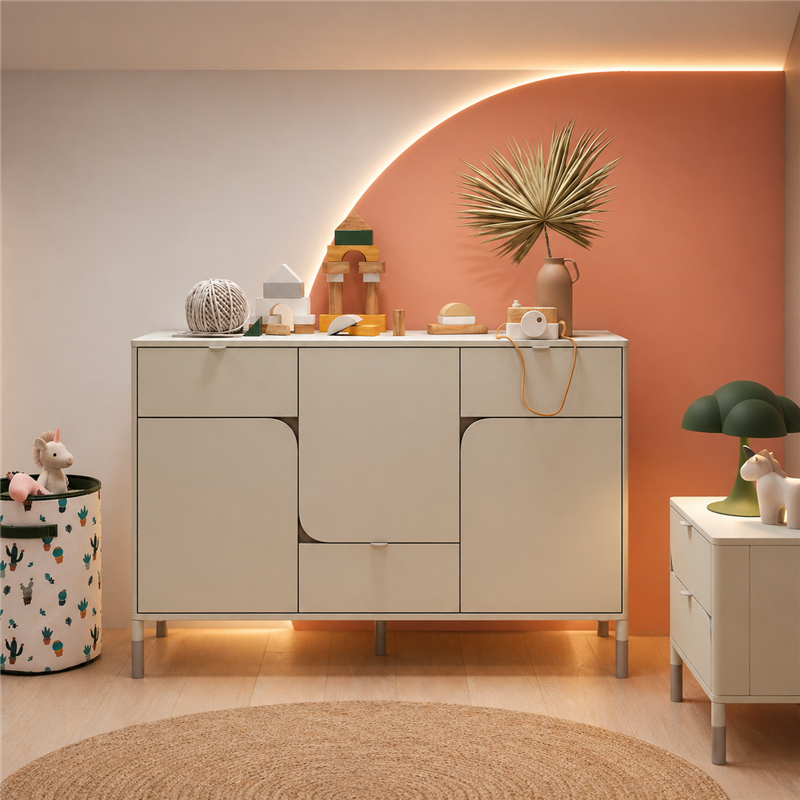 Commode HARMONY pour ado couleur Cachemire/Truffe