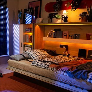 Lit armoire escamotable 120X200 horizontal - CONCEPT JUNIOR