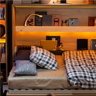 Lit armoire escamotable 120X200 horizontal - CONCEPT JUNIOR