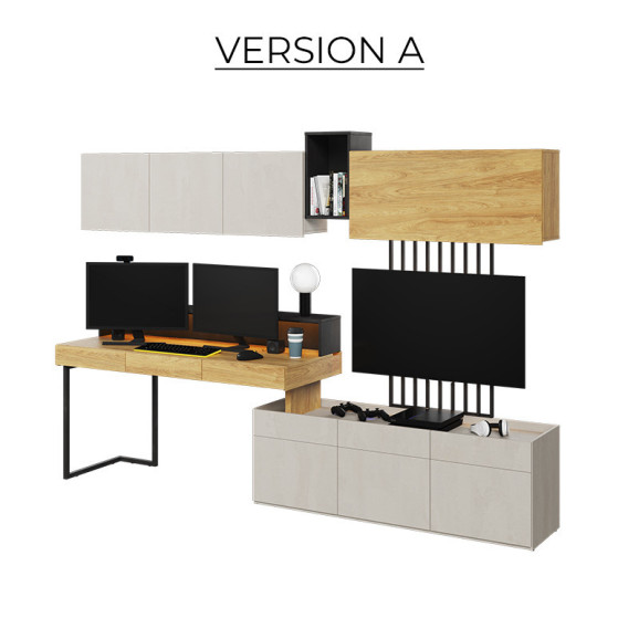 Ensemble de bureau TEEN FLEX 1 modulable pour gamer