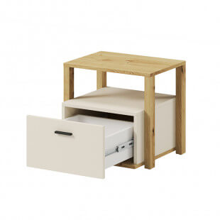 table de chevet avec tiroir et étagère de la collection LENNY
