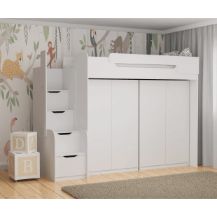 DORIAN - 2 armoires - Blanc