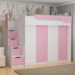  DORIAN - 2 armoires - Rose