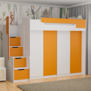  DORIAN - 2 armoires - Orange