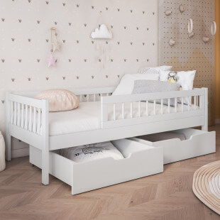 Flore - Lit Junior Blanc - du 70x140 jusqu'au 90x200