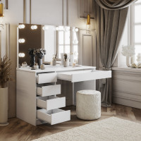 Coiffeuse Blanche ouverte