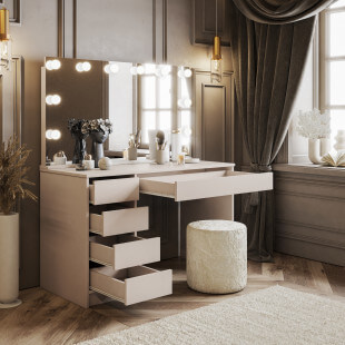 Coiffeuse Cachemire ouverte