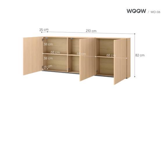 WOOW - Etagère suspendue 3 portes