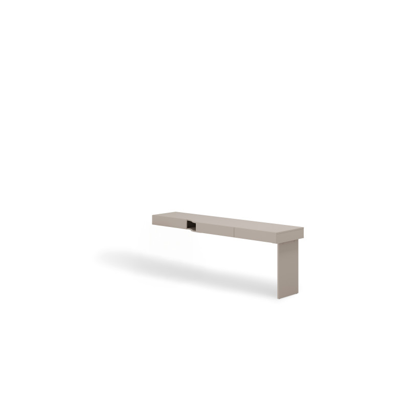 bureau droit gris argile/champagne