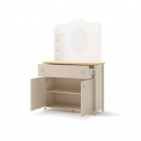 Commode beige et chêne vinzenza STORY avec option miroir