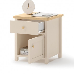 Chevet STORY 2 beige et chêne vinzenza pour chambre adolescent