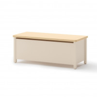 Coffre de rangement STORY 2 beige et chêne vinzenza