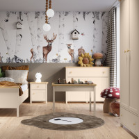 Armoire 2 portes beige et chêne vincenza STORY 2