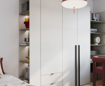 Armoire 1 porte WOOW champagne pour chambre ado