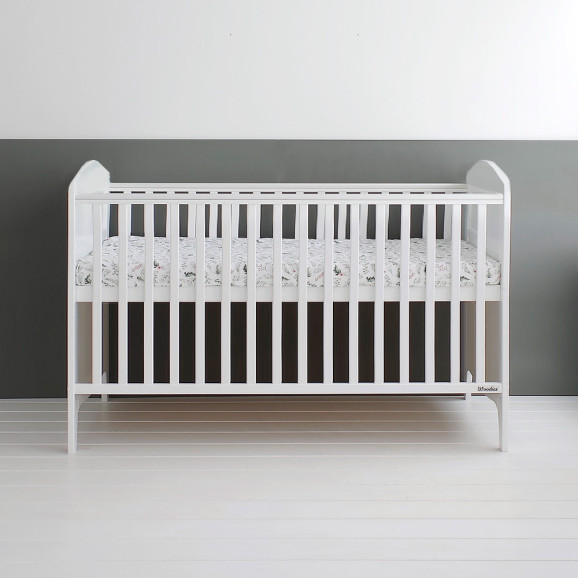 Lit bébé évolutif 70x140 cm blanc en pin massif – Hampton