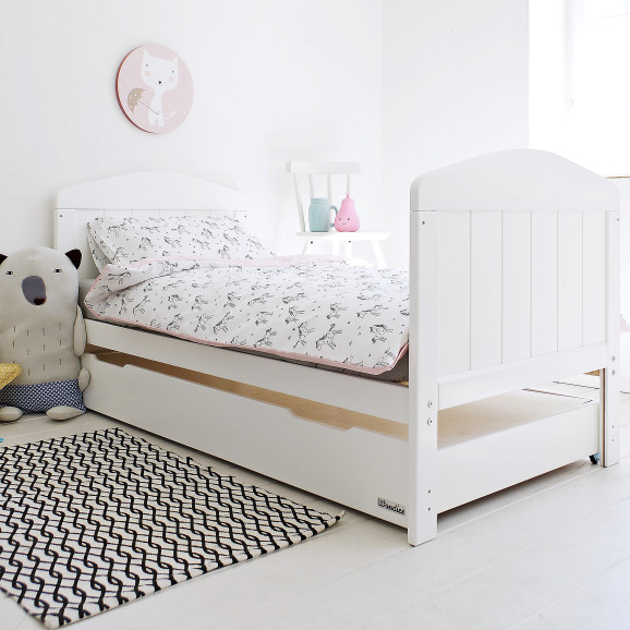 Lit bébé évolutif 70x140 cm blanc en pin massif – Hampton