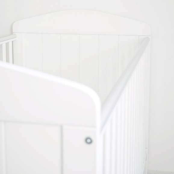 Lit bébé évolutif 70x140 cm blanc en pin massif – Hampton