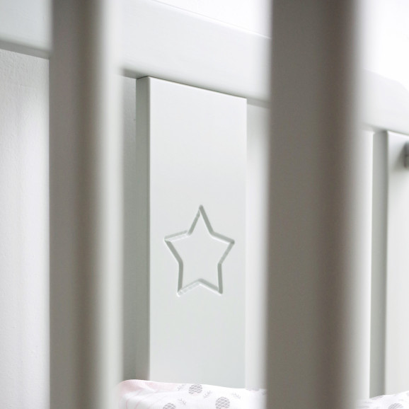 Star - Lit bébé blanc 60x120 cm