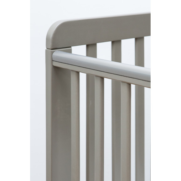 Lit bébé 60x120 cm gris avec barreaux amovibles – Star