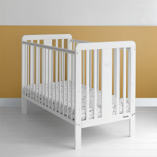 FAIRY 60x120 cm - Lit bébé blanc en bois