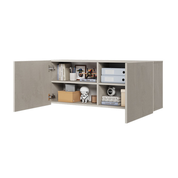 Armoire 2 portes grise TEEN FLEX pour chambre ado moderne