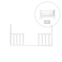 Barriere ouverte pour lit bébé SMOOTH blanc 60 x120 cm