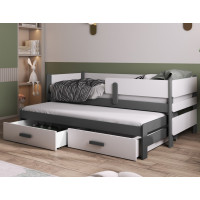 Lit enfant Solano - Graphite et Blanc