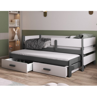 Lit enfant Solano - Graphite et Blanc