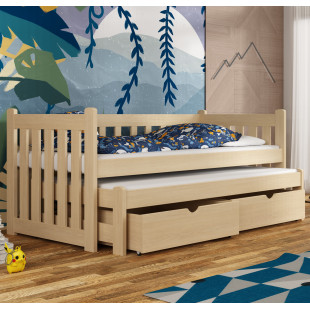 CHRIS - Lit gigogne avec tiroirs