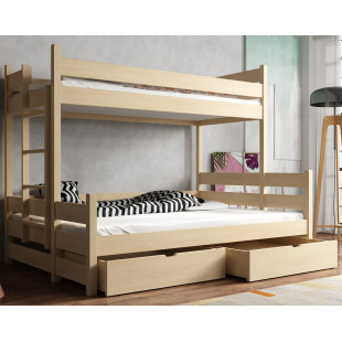 ALBERTO - Lit superposé trois couchages