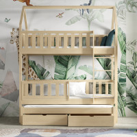 OTTIE - Lit cabane superposé trois couchages