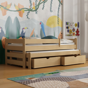 ALEXIA - Lit gigogne avec tiroirs