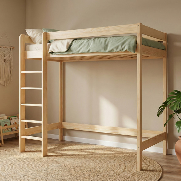 Lit mezzanine ALIX en bois – hauteur 180 cm