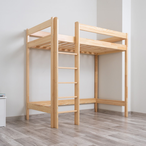 Lit mezzanine ALIX en bois – hauteur 180 cm
