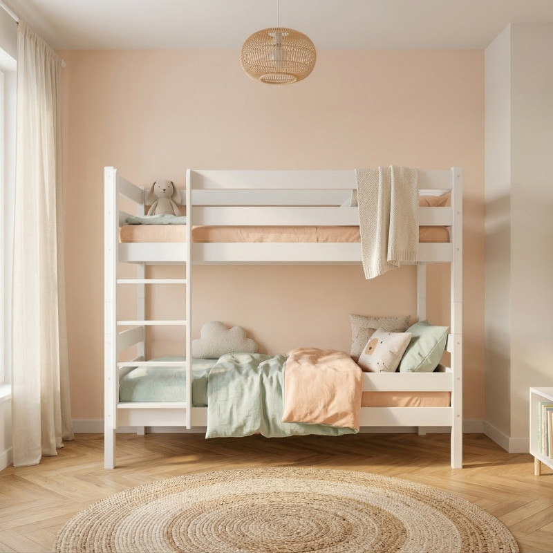 Gaga lit superposé en blanc