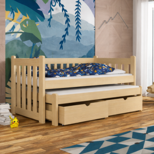 CHRIS - Lit gigogne avec tiroirs