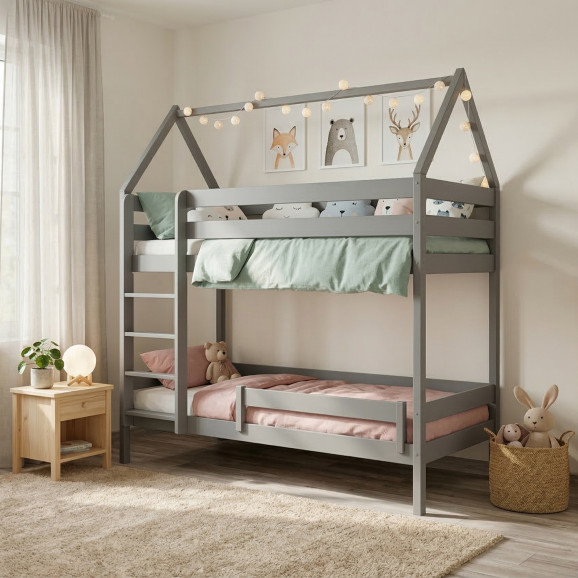Lit superposé Cabane Domek, personnalisable | Petitechambre.fr