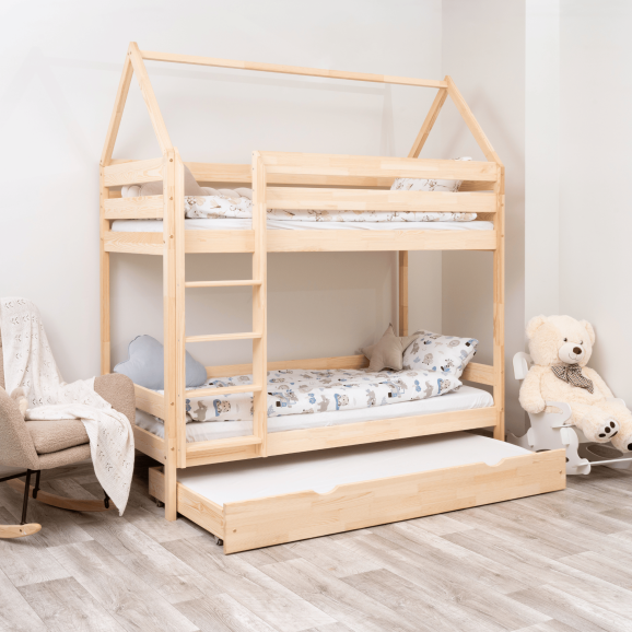 Lit cabane 3 couchages - DOMEK - Personnalisable | Petitechambre.fr