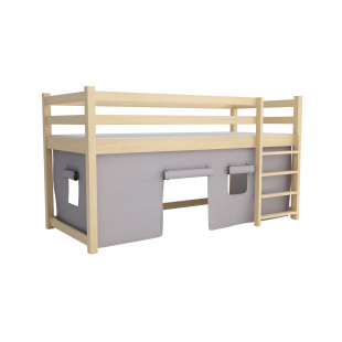 JACK - lit mezzanine avec rideau