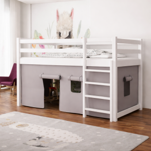 JACK - lit mezzanine avec rideau