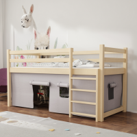 JACK - lit mezzanine avec rideau