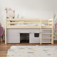 JACK - lit mezzanine avec rideau