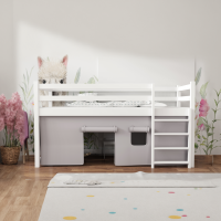 JACK - lit mezzanine avec rideau