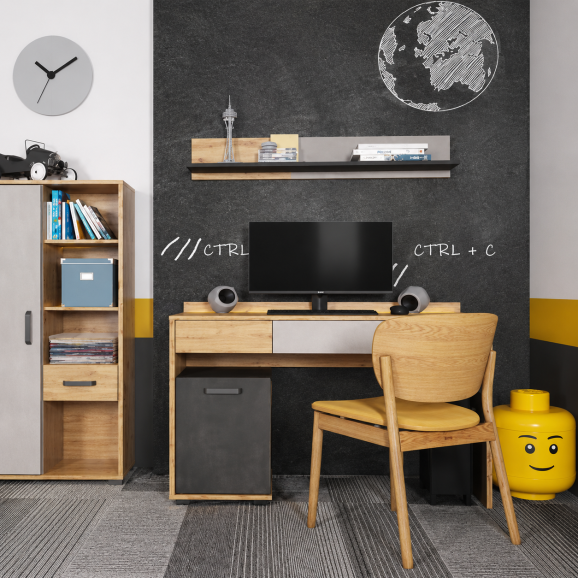 Qubic : Bureau ado avec éclairage LED moderne et stylé
