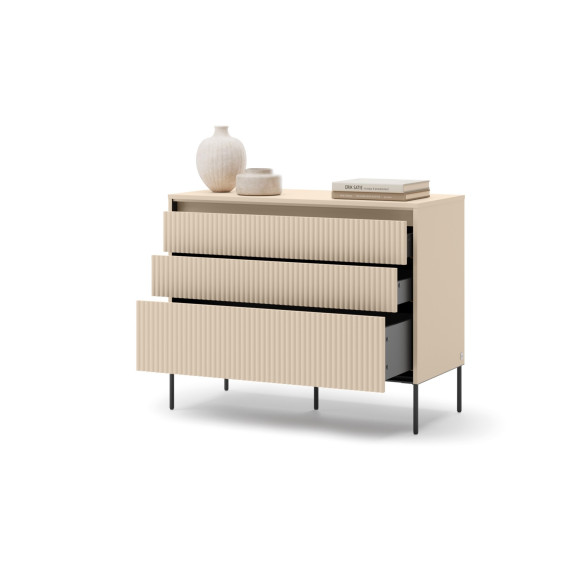 TALYA - Commode  beige sable pour la chambre adulte