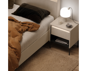 TALYA - chevet beige pour chambre adulte