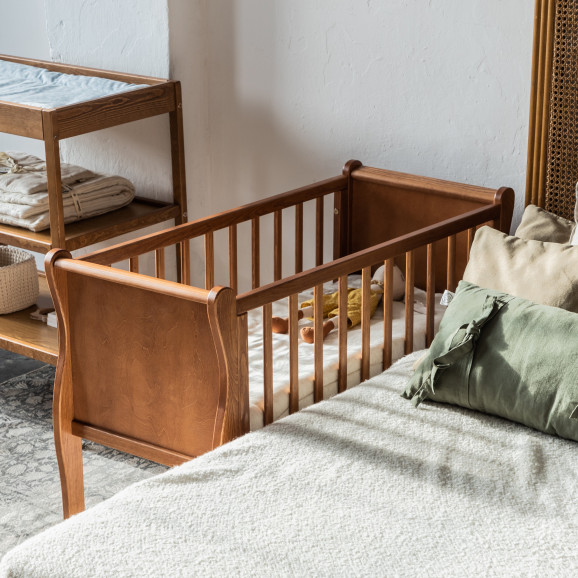 Berceau Crib - Noyer - 40x90, stella, mini lit pour bébé
